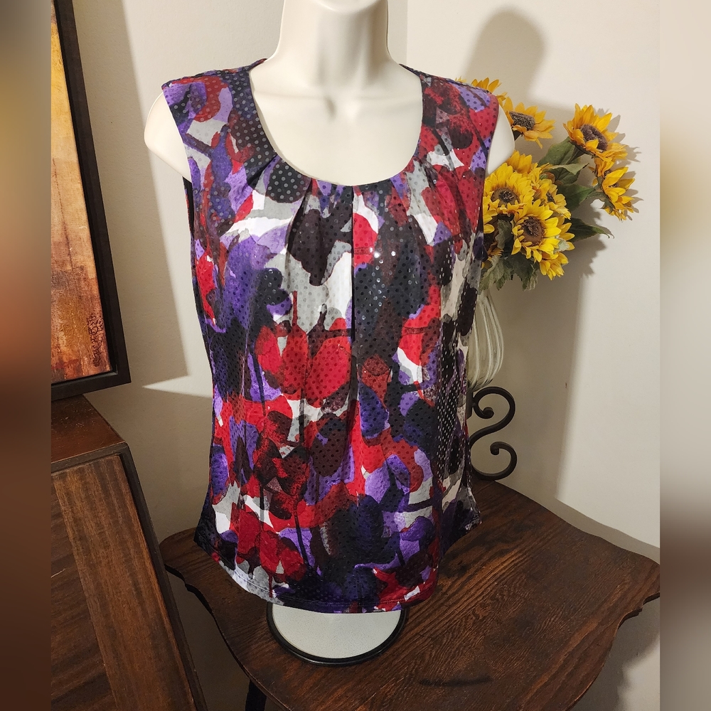 Alfani Sleeveless Sequin Top